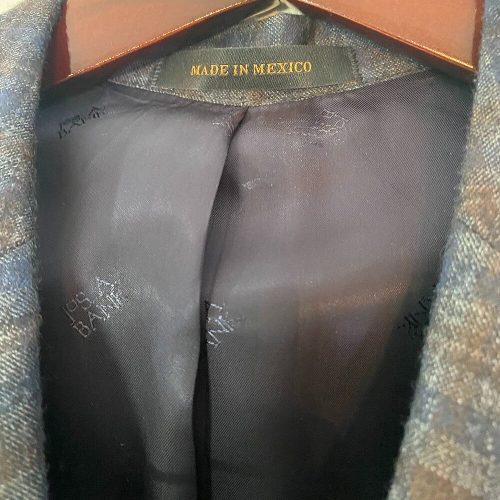 Jos a. Bank Reserve Blue/Black Checkered Blazer - Picture 5 of 7